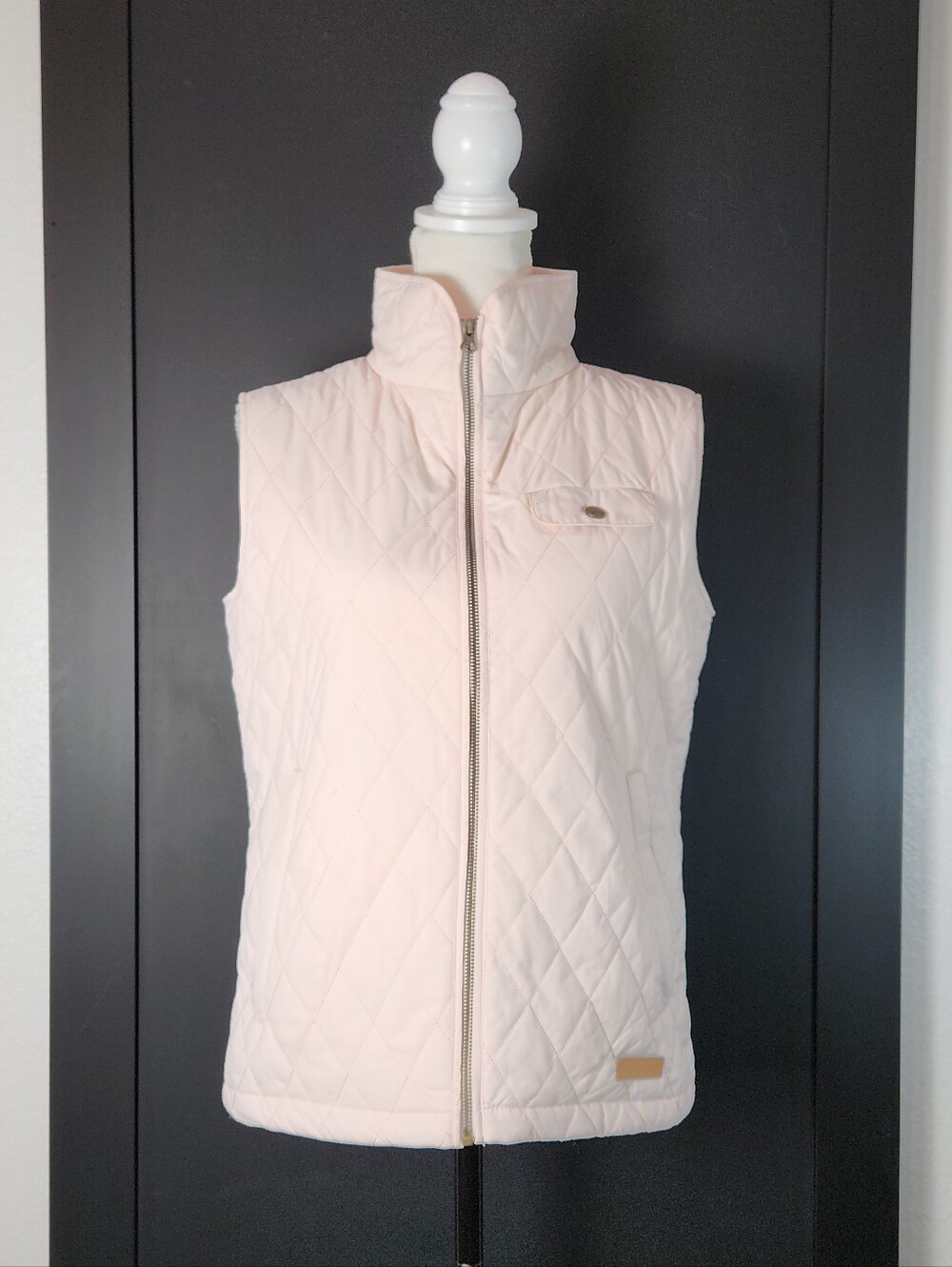 Skogstad Pink Quilted Vest Size 40 US M L Utility Pocket Sleeveless